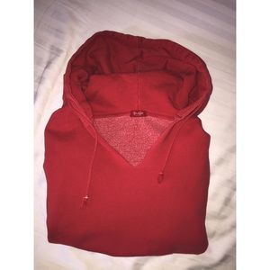 Brandy Melville burnt red vneck hoodie